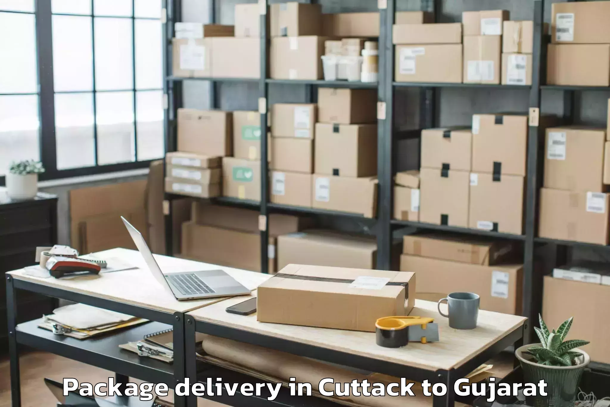 Easy Cuttack to Vanthali Package Delivery Booking